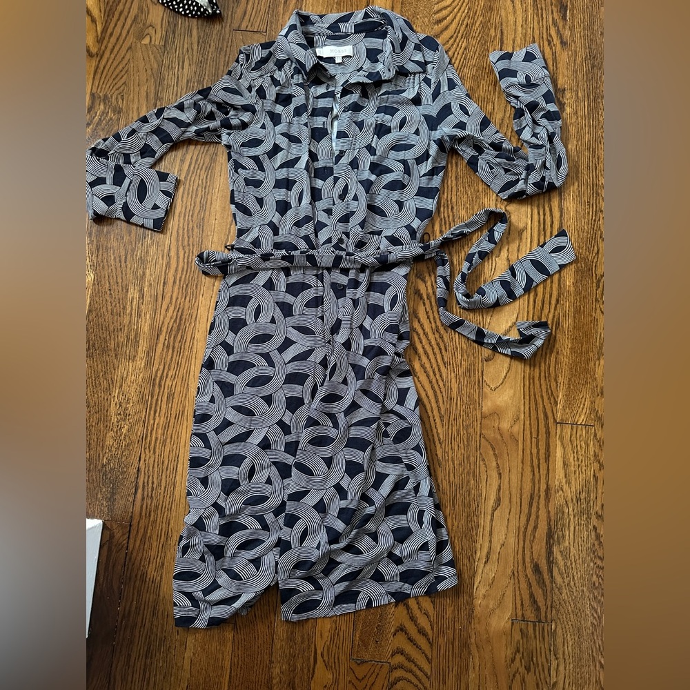 HOBBS Patterned Shirt Dress Size 2